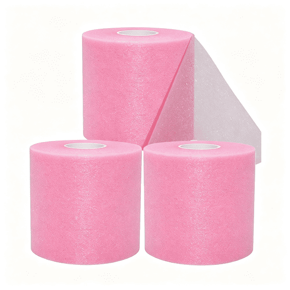 DUPAI Pre Wrap Tape Athletic,3 Rolls X 22 Yards Prewrap Headbands for Hair,Foam Underwrap Sports Wrap Foam Wrap