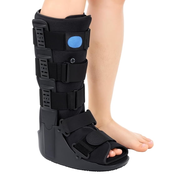 DUPAI Tall Inflatable Walking Boot, Fracture Boot Orthopaedic Boot for Sprained Ankle, Air Walker Brace for Broken Foot Achilles Tendon Injury Black (Large)