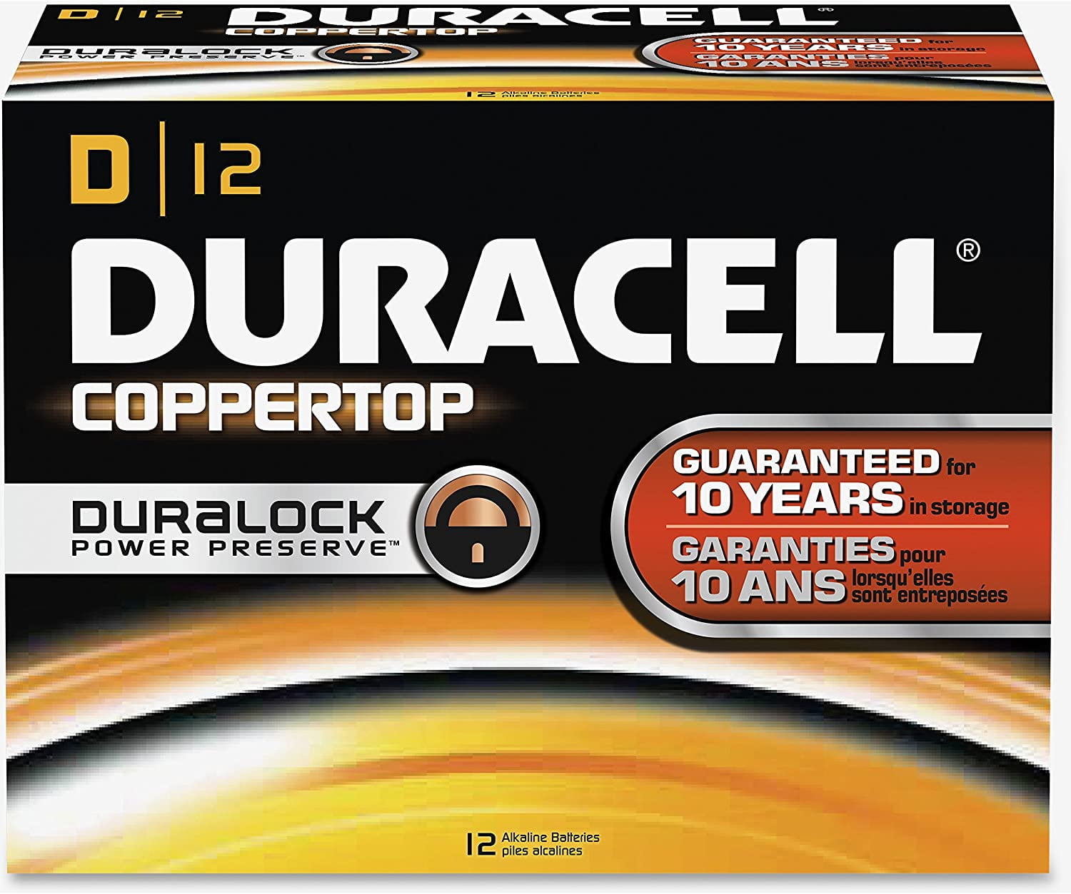 DUR01301 - Duracell CopperTop D Batteries