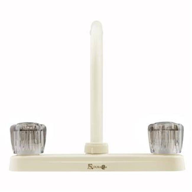 DURA FAUCET DFPK210SBQ Hi-Rise RV Kitchen Faucet - White - 8 in.