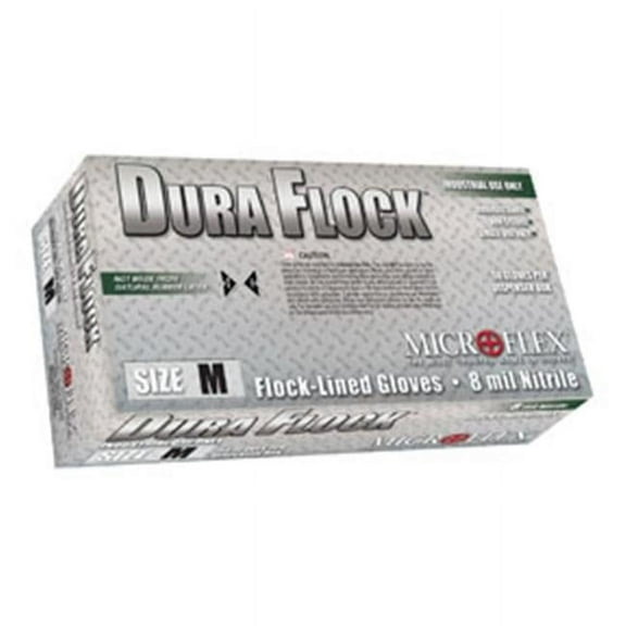 Dura Flock Flock-Lined Industrial-Grade Gloves, Dark Green, XL DFK608XL
