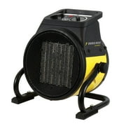 DURA HEAT 1,500-Watt-Max Portable Electric Forced-Air Utility Heater with Tilting Base, Yellow and Black