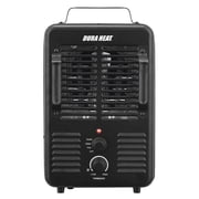 DURA HEAT 1,500-Watt-Max Portable Milkhouse-Style Heater and Fan with Thermostat and Anti-Freeze Setting, Black, EUH343
