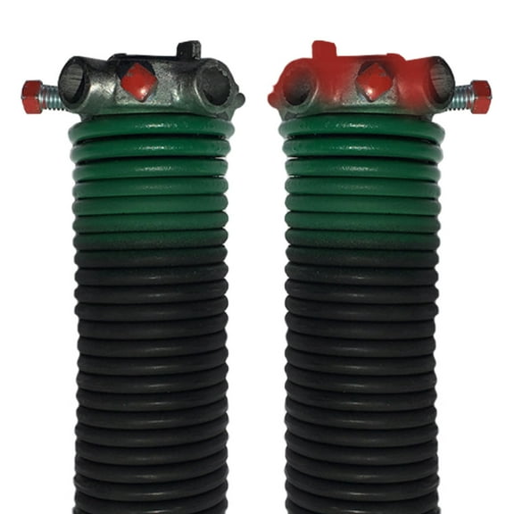 DURA-LIFT .243 x 2" x 33" Torsion Garage Springs (Green, Left & Right Wound)