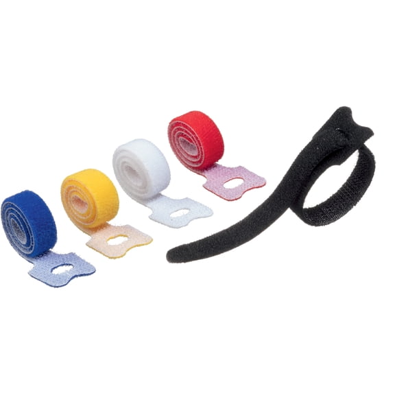 DURABLE 503600 Velcro cable tie with loop Cavoline Grip Tie, 7.9" x 0.4" (L x W), 5 pieces, assorted colors