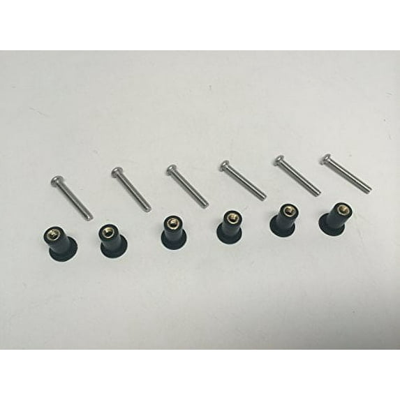 DURABLE 6 PCS 5/8" WELL NUTS WITH SS SCREWS FOR KAYAK CANOE SMALL BOATS MARINE