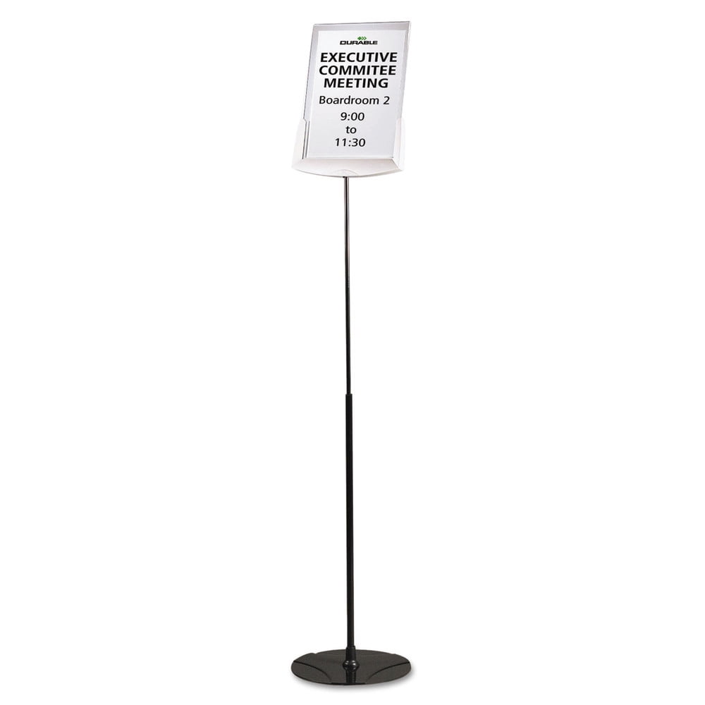 Uxcell Adjustable Sign Holder Stand Frame Poster Stands for Display Double  Sided Floor Standing Sign Stand, Black 4 Pack 
