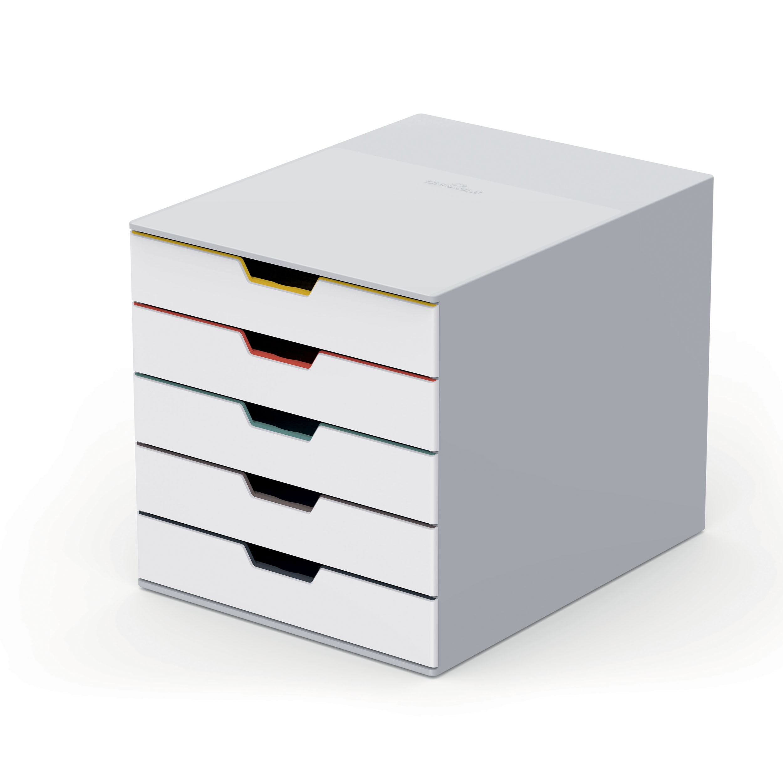 Multicolor 5-Drawer ABS Legal Size Desktop Organizer