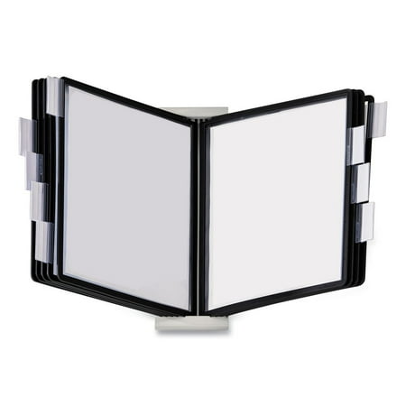 DURABLE INSTAVIEW Desktop Reference System, 10 Double-Sided Panels, Letter-Size, Black, (561201)