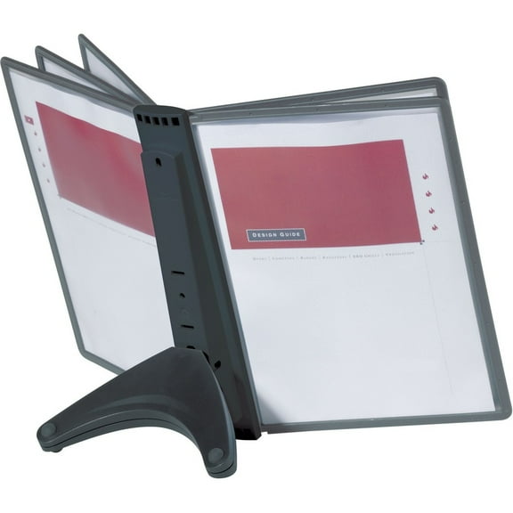 DURABLE Desktop Reference System, 5 Double-Sided Panels, Letter-Size, Graphite, SHERPA SOHO Design (555037)