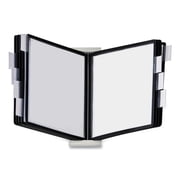 DURABLE INSTAVIEW Desktop Reference System, 10 Double-Sided Panels, Letter-Size, Black, 561201
