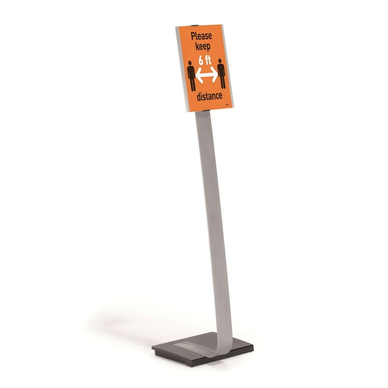 Info Sign Duo Floor Stand, Letter-Size Inserts, 15 x 46.5, Clear Info Sign Duo Floor Stand, Letter-Size Inserts, 15 x 46.5, Clear