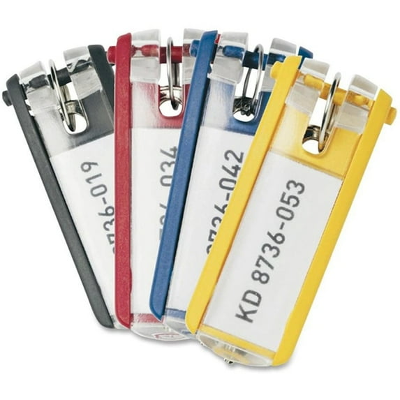Durable Key Clips Organizational Label Hooks, 6 Pack, Assorted Colors