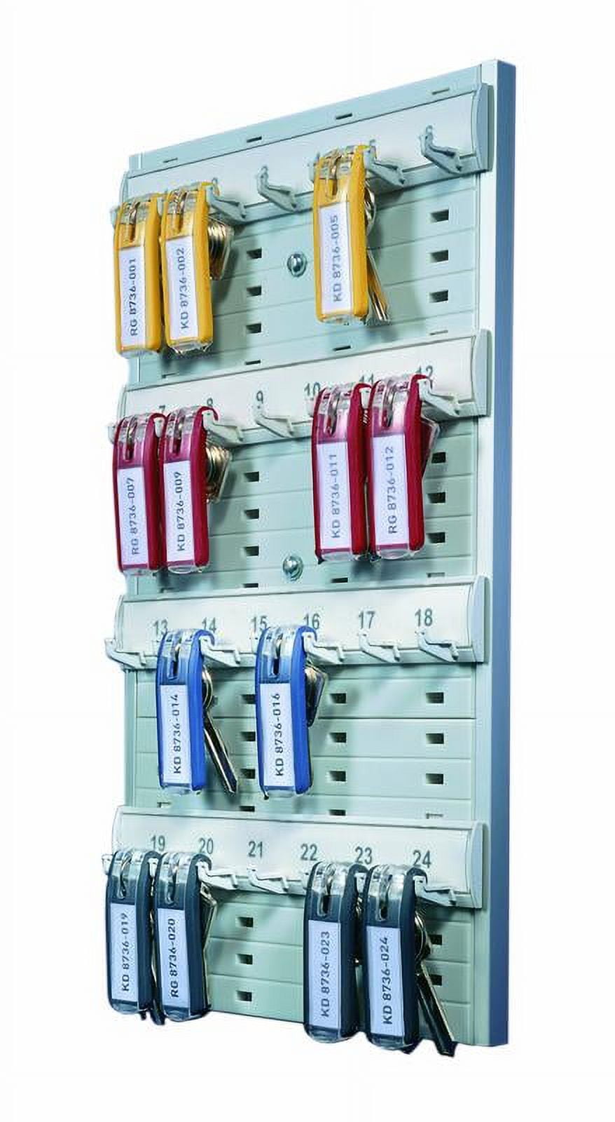 Gray Plastic 24-Tag Capacity Key Rack