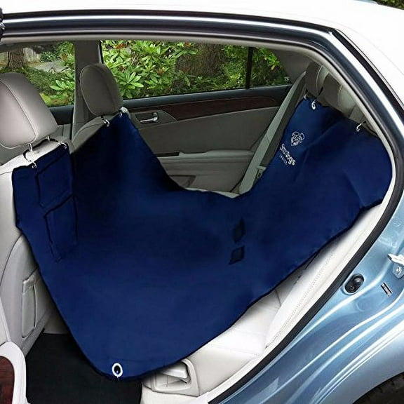 DURABLE PET BACK SEAT COVER - By Smart Dog's Choice, Nonslip and Waterproof, Hammock Capable, Extra Durable Triple Reinforced Oxford Material, 'Traveling With Your Dog' Ebook Included