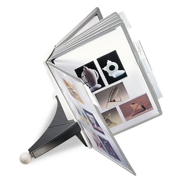 DURABLE SHERPA Desktop Reference System, 10 Double-Sided Panels, Letter-Size, Gray, (554210)