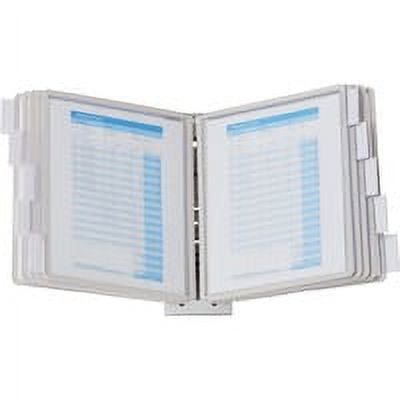 DURABLE SHERPA Wall Mounted Reference Display System - Wall Mountable - 10 Double Sided Panels - Letter Size - Anti-Reflective/Non-Glare - Gray DURABLE SHERPA Wall Mounted Reference Display System - Wall Mountable - 10 Double Sided Panels - Letter Size - Anti-Reflective/Non-Glare - Gray