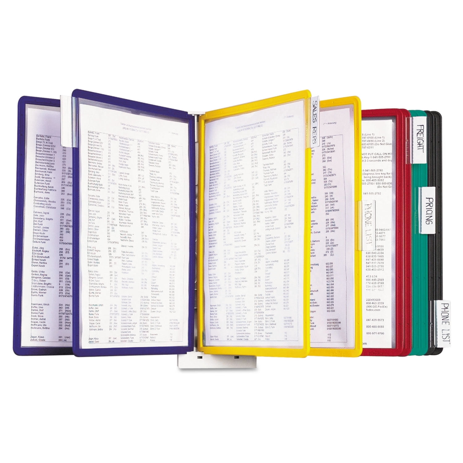 Rectangular Refrence System DURABLE Wall Mounted Reference System, 10 Double-Sided Panels, Letter ...