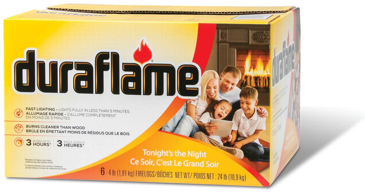 DURAFLAME 50604 Fire Log, 3 hr Burn Time