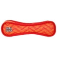 thumbnail image 1 of DuraForce Bone Red ZigZag Durable Woven Fiber Squeaky Dog Toy, 1 of 8