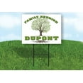 thumbnail image 1 of DUPONT FAMILY REUNION GR TREE 18 in x 24 in Yard Sign Road Sign with Stand, Double Sided, 1 of 5