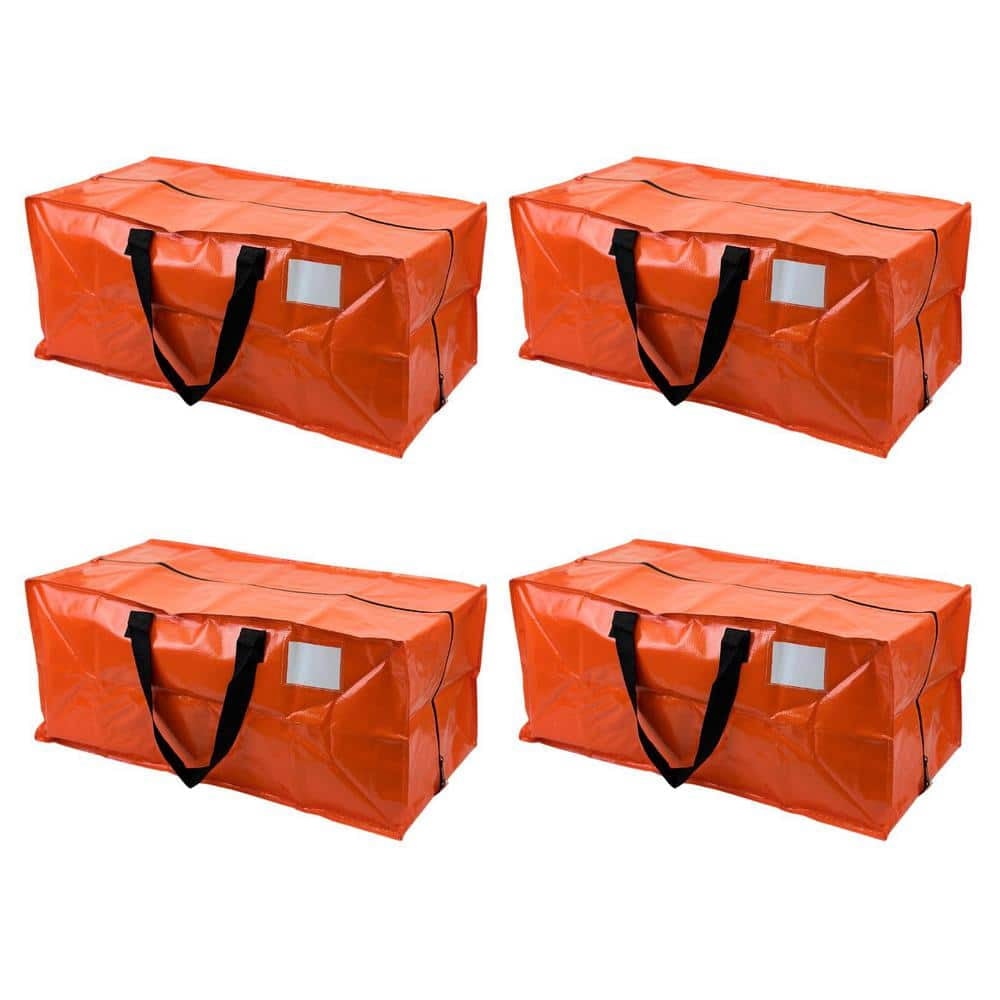 DURASACK® Heavy-Duty Moving and Storage Bags, 29"L x 15"W x 13"H, Orange, 4-Pack