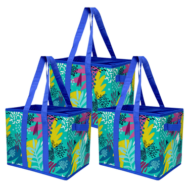 DURASACK® Collapsible Totes, All-Purpose, 13"L x 9.5"W x 11"H, Leaf, 3-Pack