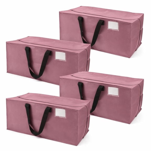 DURASACK Heavy-Duty Moving and Storage Bags, 29"L x 15"W x 13"H, Mauve,, 4-Pack