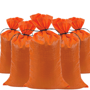 DURASACK Heavy Duty Sand Bags with Tie Strings (Bundle of 50) - 14"x26" Empty Orange Woven Polypropylene Sand & Utility Bags with 1600 Hours of UV Protection