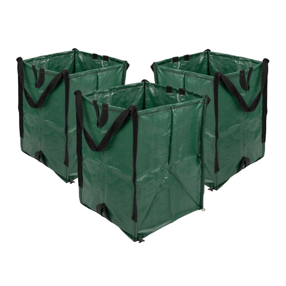 DURASACK® Home and Yard Bag, Heavy Duty, 20"L x 20"W x 28"H, Green, 3-Pack