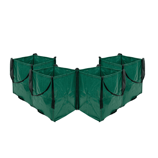 DURASACK® Home and Yard Tote, Heavy Duty, 16"L x 16"W x 20"H, Green, 4-Pack
