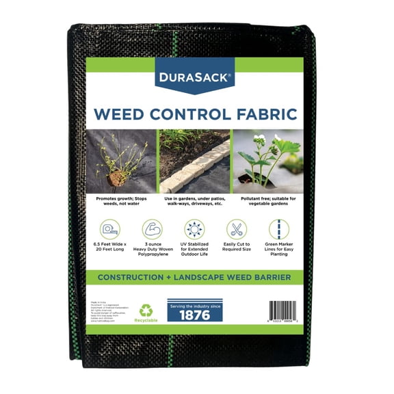 DURASACK LANDSCAPE FABRIC HEAVY DUTY UV-STABILIZED WOVEN 130 SQ FT - BLACK
