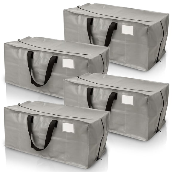 DURASACK® Moving and Storage Bags, Heavy Duty, 29"L x 15"W x 13"H, Gray, 4-Pack