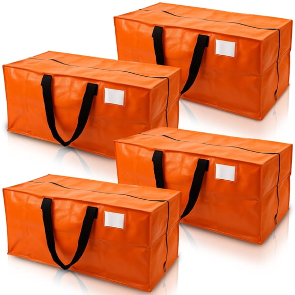DURASACK® Moving and Storage Bags, Heavy Duty, 29"L x 15"W x 13"H, Orange, 4-Pack