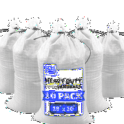 DURASACK® Sand Bags with Tie Strings, Heavy Duty, 18" x 30", White, 10 Count