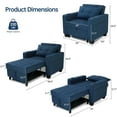 thumbnail image 1 of DURASPACE Futon Chair Bed Convertible Chair 3-in-1 Pull Out Sleeper Chair Beds for Living Room 1PC - Blue Linen, 1 of 5