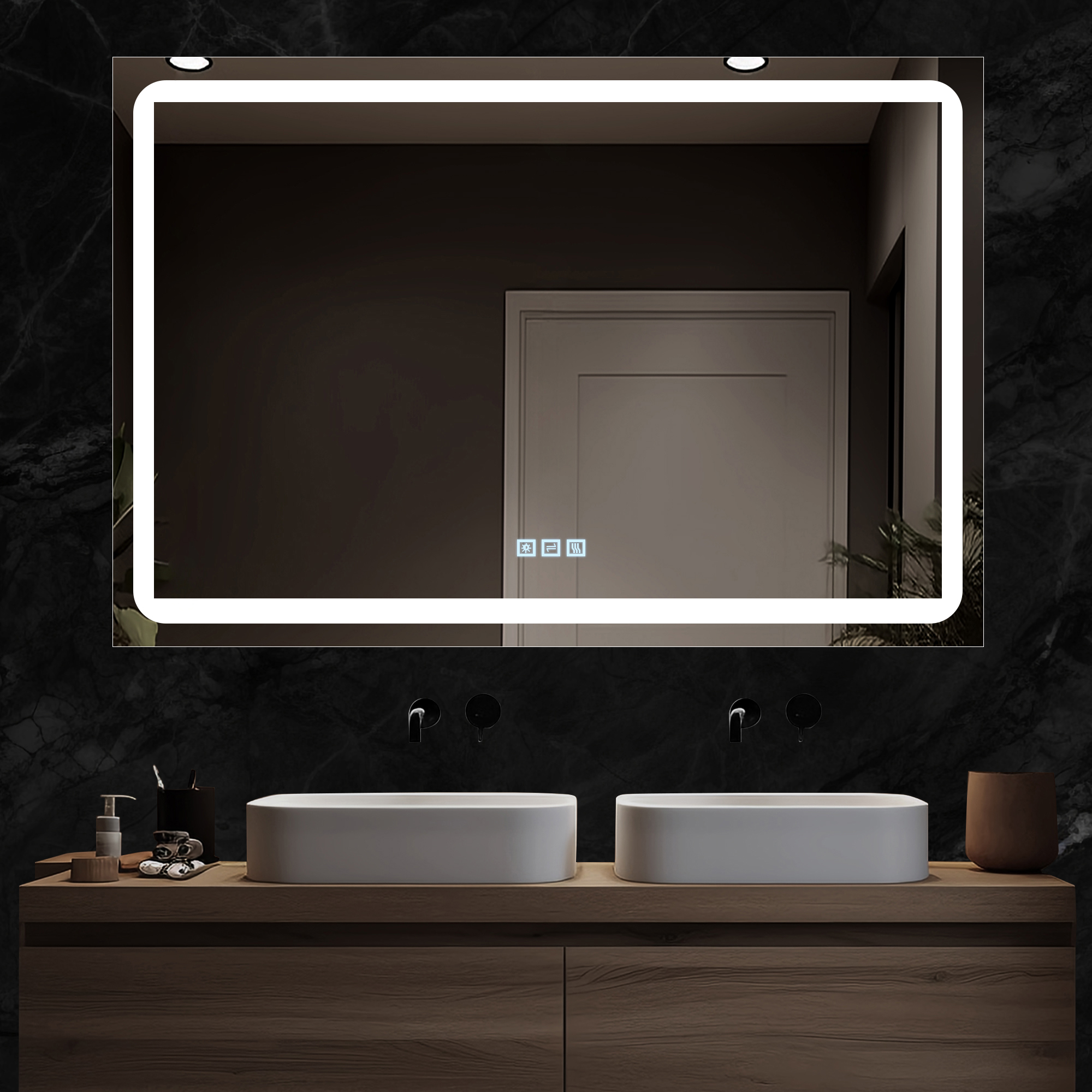 DURASPACE LED Bathroom Mirror 48x32 with Light AntiFog Memory Function