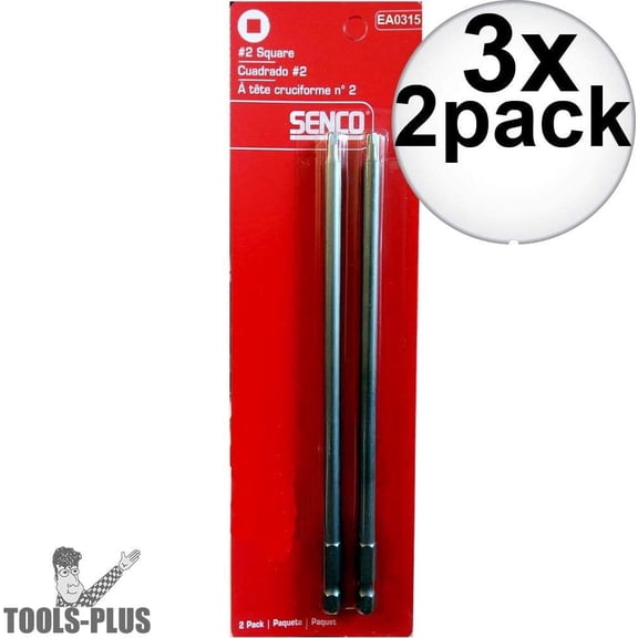 Senco Duraspin Square Drive Bit - Steel, 2" x 9" - 2 Pack