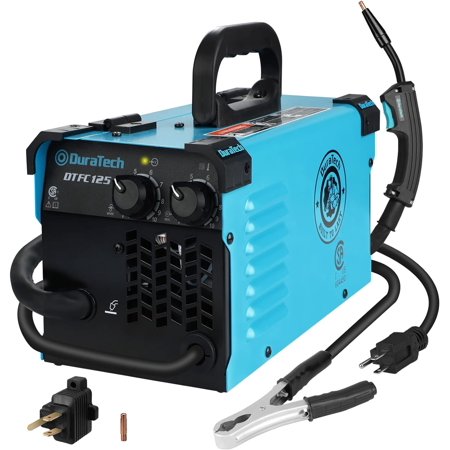 DURATECH 125A MIG Welder, 120V Flux Core Welder Gasless Welding Kit with Wire Feed, Welding Gun and 15A to 20A Plug Adapter, Portable Welding Machine IGBT Inverter Welder for DIY,Home Repair,Small Job