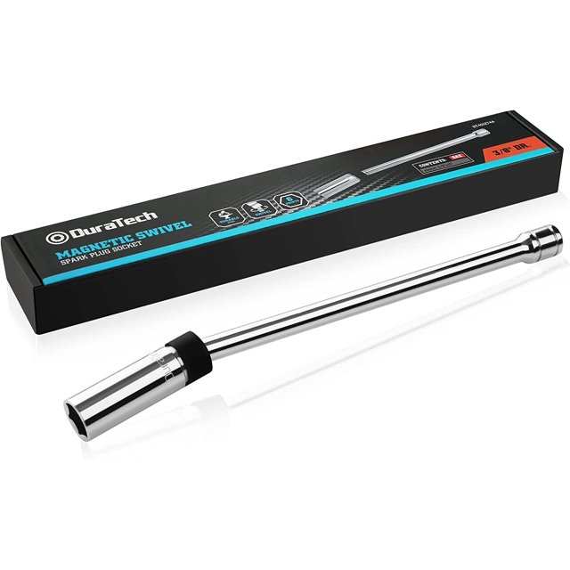 "DURATECH 5/8"" Swivel Spark Plug Socket, 3/8"" Drive, 11"" Length, 6Point, CrV Steel