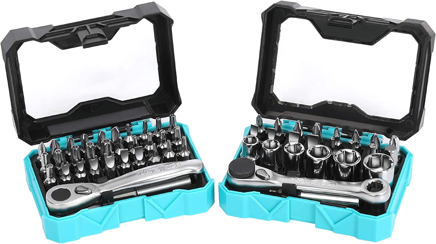 "DURATECH 56Piece 1/4"" Mini Ratchet Wrench, Hex Drive, Square Socket