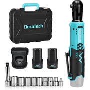 DURATECH, 3/8 in Drive Size Cordless 2.0 Ah, 48 ft lb Electric Ratchet with Battery & Charger Kit