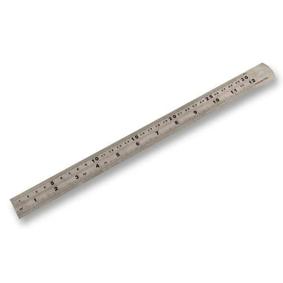 DURATOOL - 12" (300mm) Stainless Steel Ruler, Satin