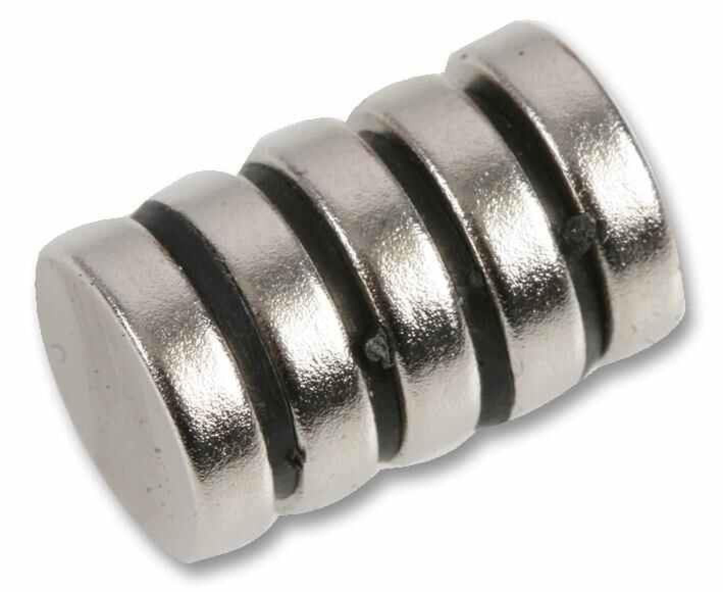 DURATOOL - 12x 3mm Bright Nickel Plated Neodymium button Magnet, 6 Pack