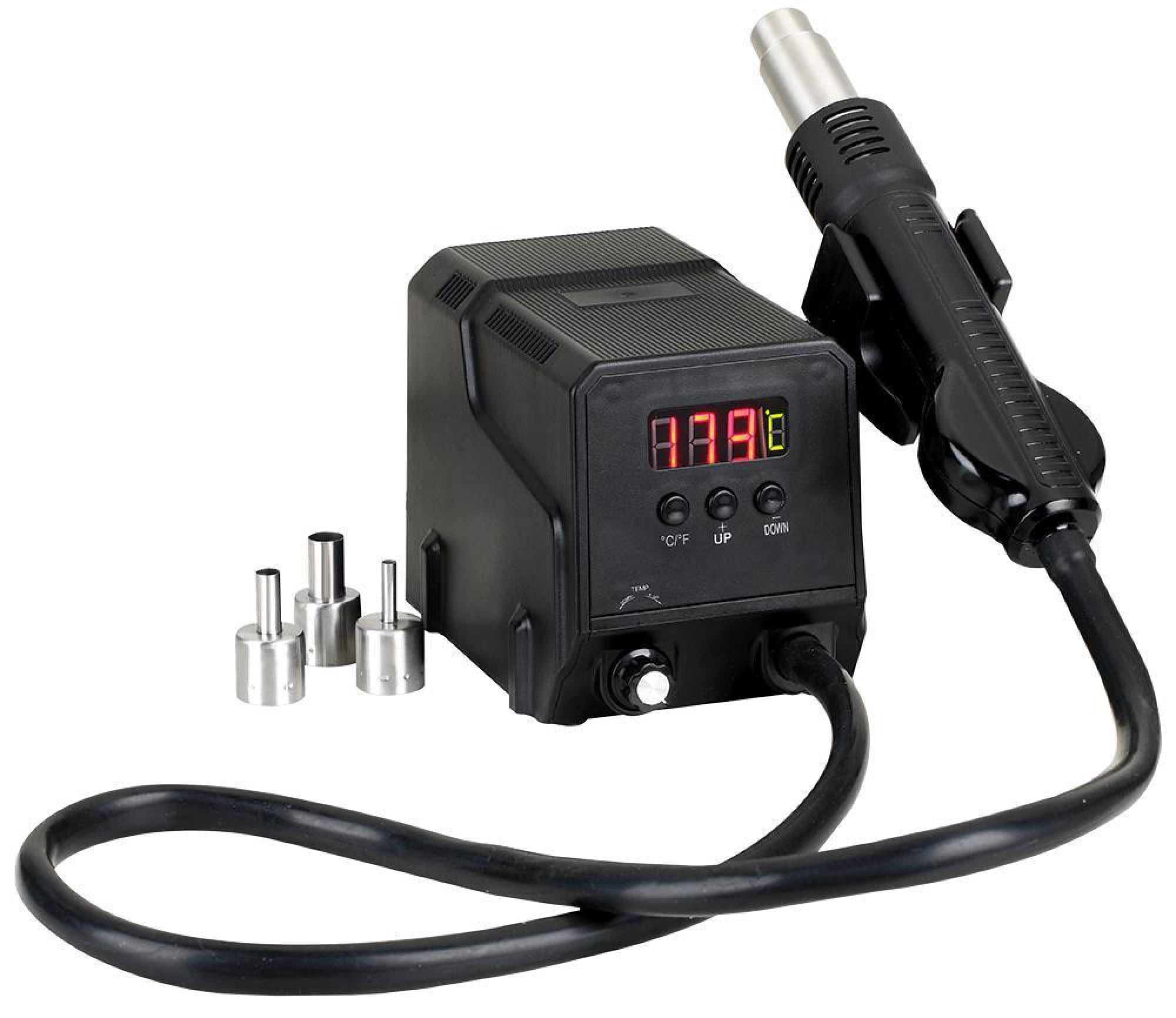 Smd Reworking Duratool 300W Hot Air SMD Rework Station, 500°C with 3 Nozzles ...
