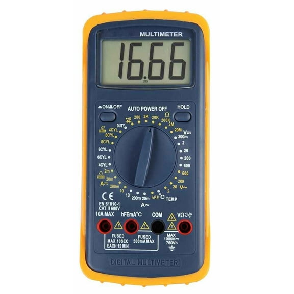 DURATOOL - 600V AC/DC Automotive Digital Multimeter