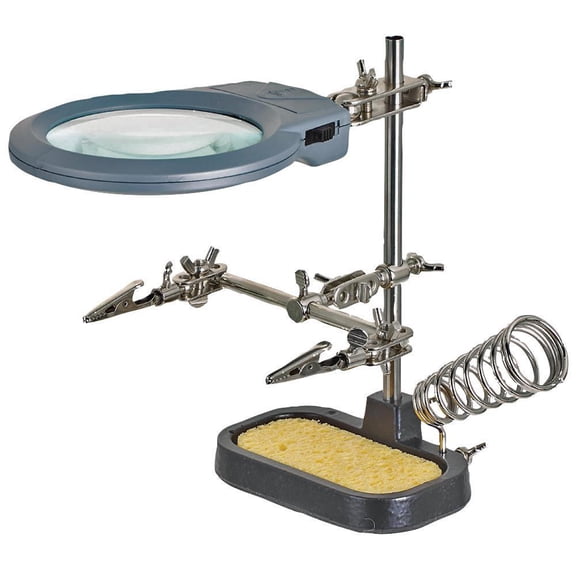 DURATOOL - LED Magnifying Lamp with Third Hand Tool