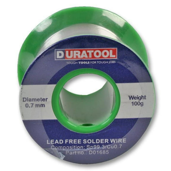 DURATOOL - Lead Free Solder Wire, 0.7mm, 100g