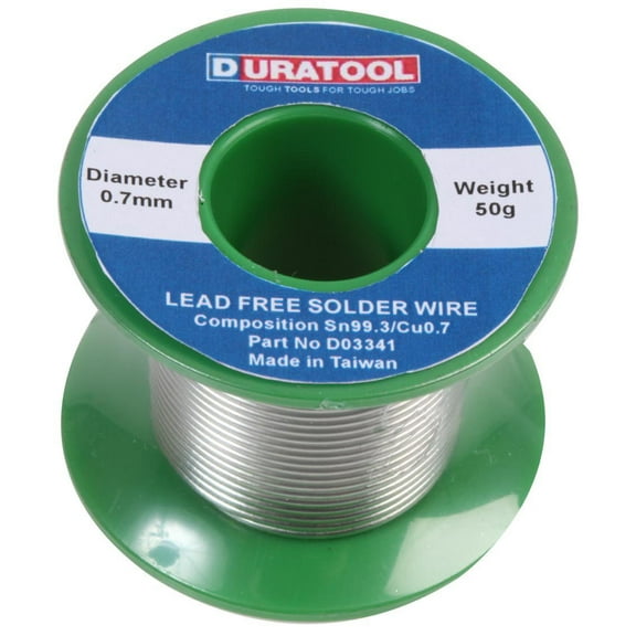 DURATOOL - Lead Free Solder Wire, 0.7mm, 50g