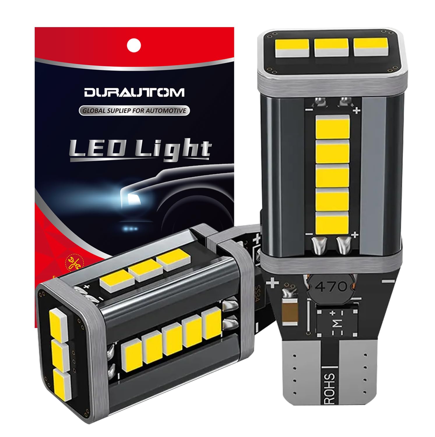 DURAUTOM 912 921 W16W CM31 T15 LED Bulb Reverse Backup Light Bulb, 19 ...